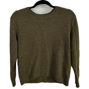 H&M green crew neck sweater